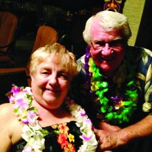 Marlene and Roger Hayes, co-hosts of the Luau Benefit Dinner held at their home