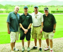 Third place foursome at Sundance event, left to right: Jared Fox, Gary Payton, Ron Olberding, Trevor Ballinger