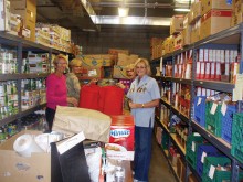 PCCC volunteers filling Holiday Dinner Bags