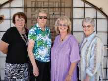 Founders, from left: Janet Wilt, original board member, Anne Price, former board member, Nancy Harris, former executive director, Nan Raine, original board president