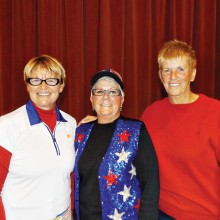 Flight 1 winners from left are Kathy Hubert-Wyss, Jean Ostroga and Mary Falso. Not pictured is  Barb McKinney.