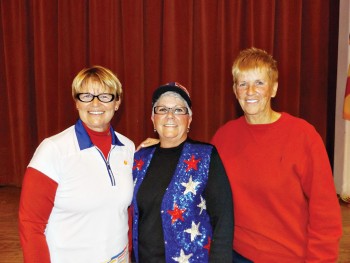 Flight 1 winners from left are Kathy Hubert-Wyss, Jean Ostroga and Mary Falso. Not pictured is  Barb McKinney.