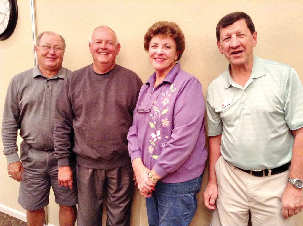 Left to right: Gil Butson, Jerry Fox, Mary Ann O’ Brien and Bill Halte