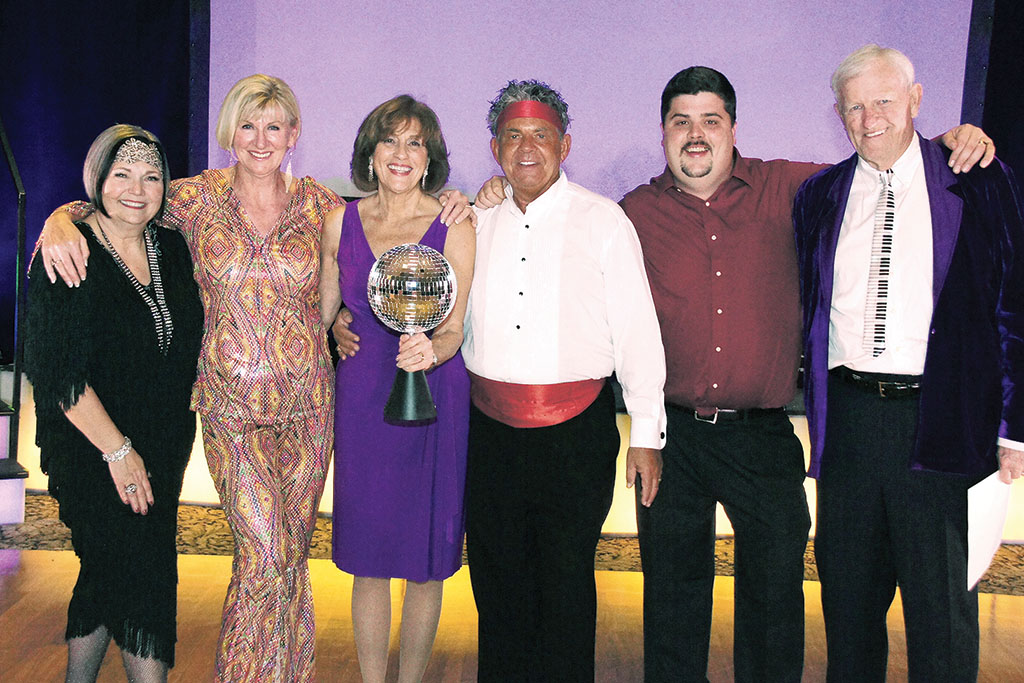 The 2016 Dancing with the PebbleCreek Stars competitors, from left: Ane Aune, Julie Walmsley, Champion Donna Gray, Rich Elliott, Brian Cate and Chuck Freeman.