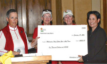 Left to right: PCL9GA President Brenda Sand, Patty Greene, Kathy Doerwald and Millennium High School Girls Golf Coach Vicki Terrell