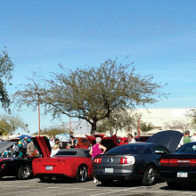 PebbleCreek Car Club participants at the Apache Junction High School NJROTC car show.