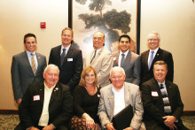 Back row, left to right: Darin Mitchell, Clint Hickman, Don Shooter, Steve Montenegro, Bill Montgomery; front row: Russell Pearce, Linda Migliore, Al Melvin, Royce Flora
