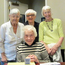 Standing from left are Bonnie Snyder, Pat Westbrook and Barbara Arnold; sitting is Ada Bundschu