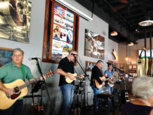 The Spirited Lads performing at Irish American Club Pub Luncheon