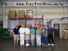 Men’s Christian Fellowship members at St. Mary’s Food Bank