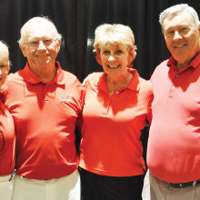 Flight 4 Winners, left to right: Kathleen Carney, Allen Carney, Sue White, Jerry White