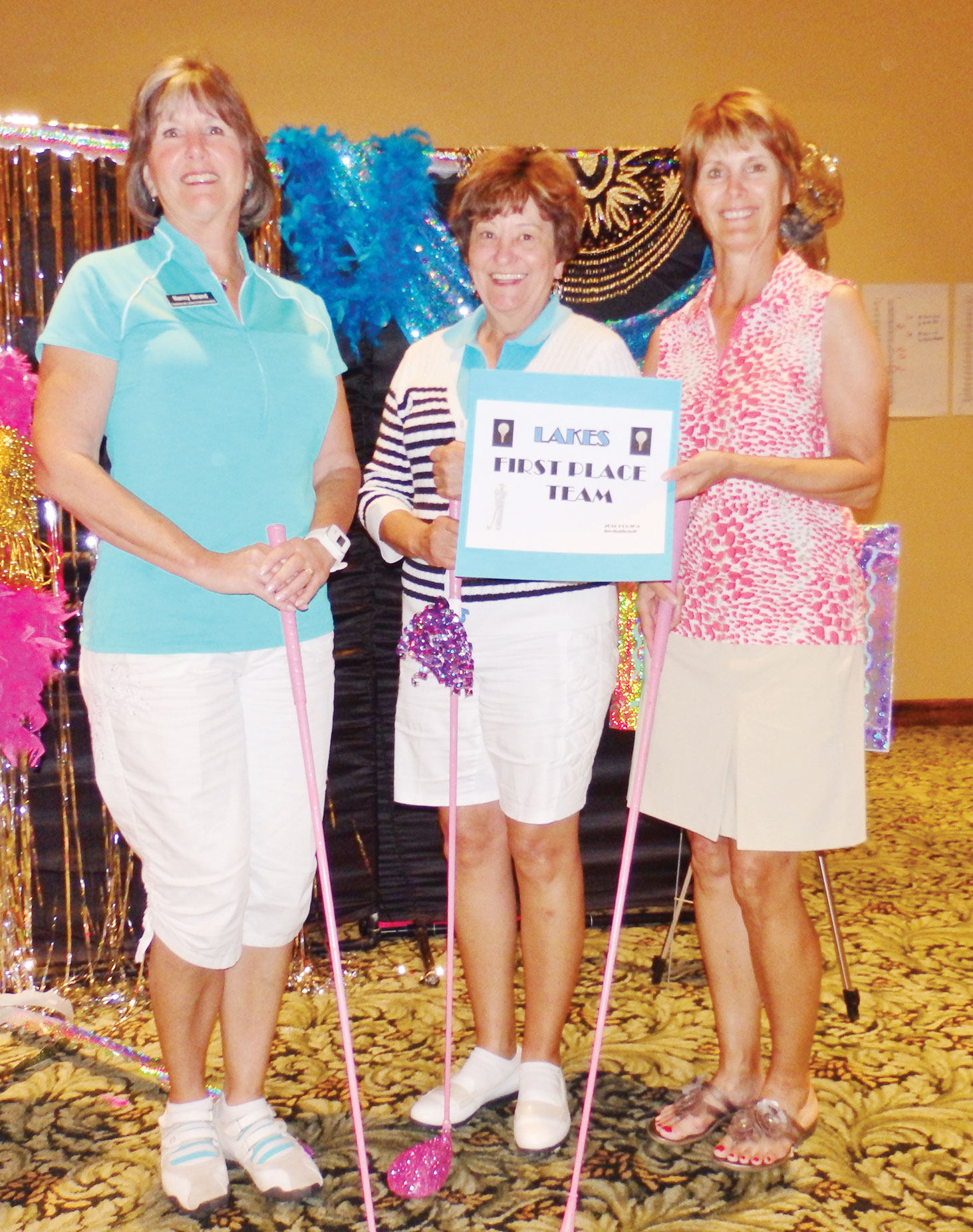 First Place Lakes, left to right: Nancy Strand, Diana Martell, Judi Williams