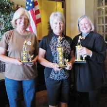 Top women shooters, left to right: Lori Klug, JoAnne Pollock and Sue Wilson