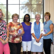 Arizona Q officers with initiates: Jenny Schafer, second from left, and Janice Goodwin, fifth from left. Marsha Langfuss was absent for photo.