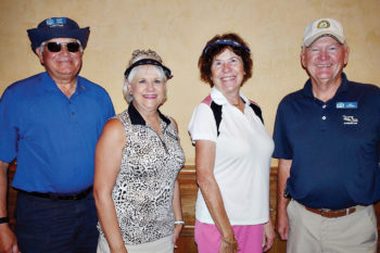 Men/Ladies Mixer Falls First Place, left to right: Ken Knox, Suzanne Butler, Christi Houser, Jim Tackett
