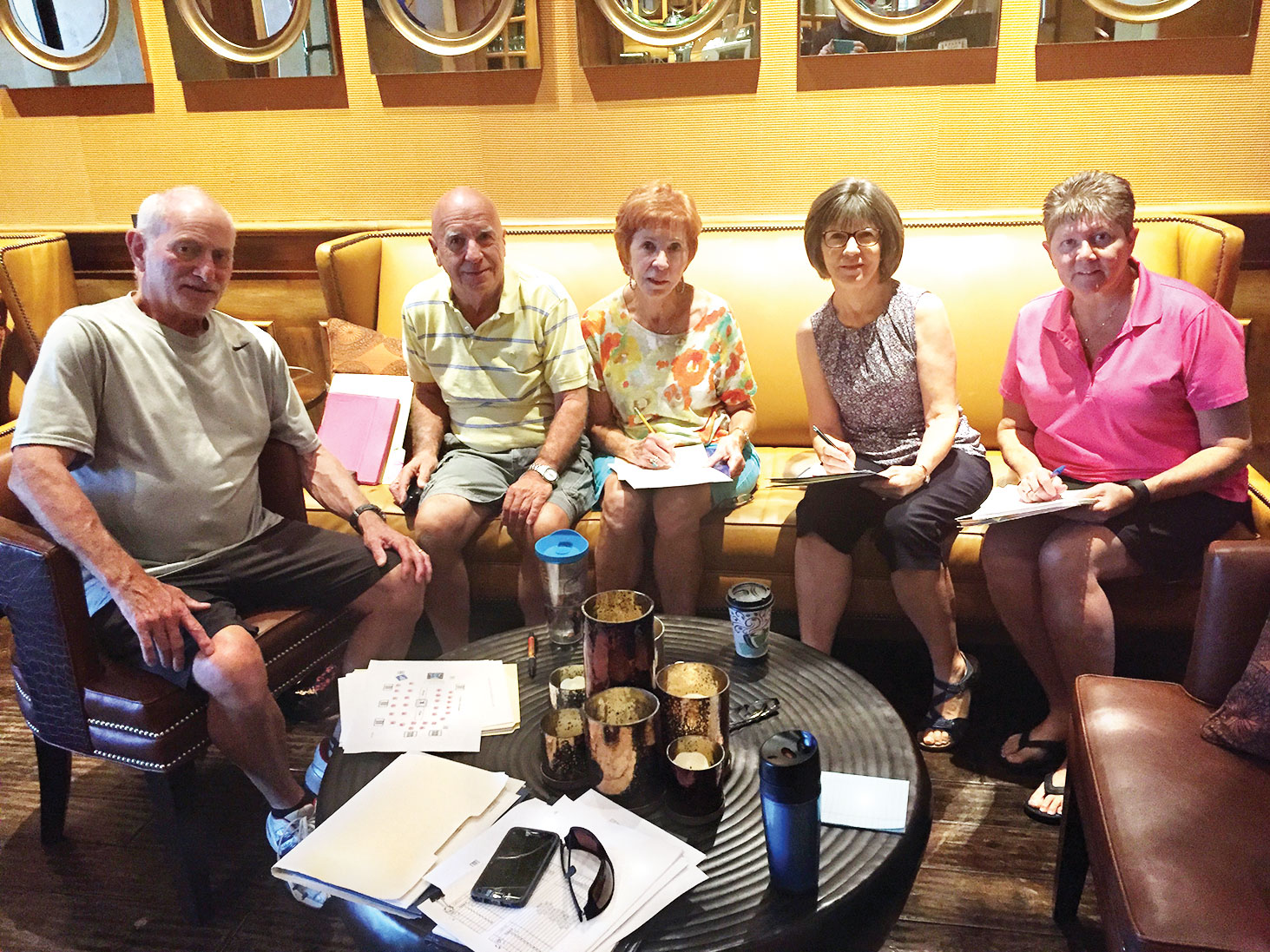 Members of the committee, left to right: Ken Minichiello, president, Everett Saverino, treasurer, Rosemary Holmes, chairperson, JoAnn Fioretti and Jackie Voccola