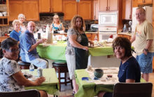 Members of the first session, clockwise from lower left: Terry Wilson, Bill Fenster, Barb Fenster, JoAnne Clements, Betsy Porter, Cathy Sirota, Nevin Nelson and Gary Sirota