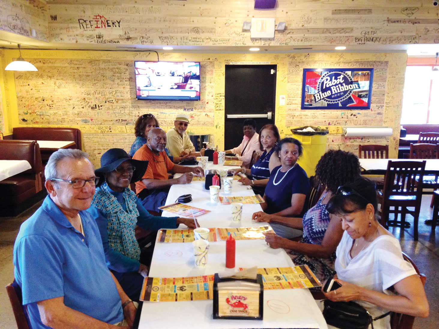 Flair Friendship Fun Social Club enjoyed an afternoon luncheon at the Angry Crab.