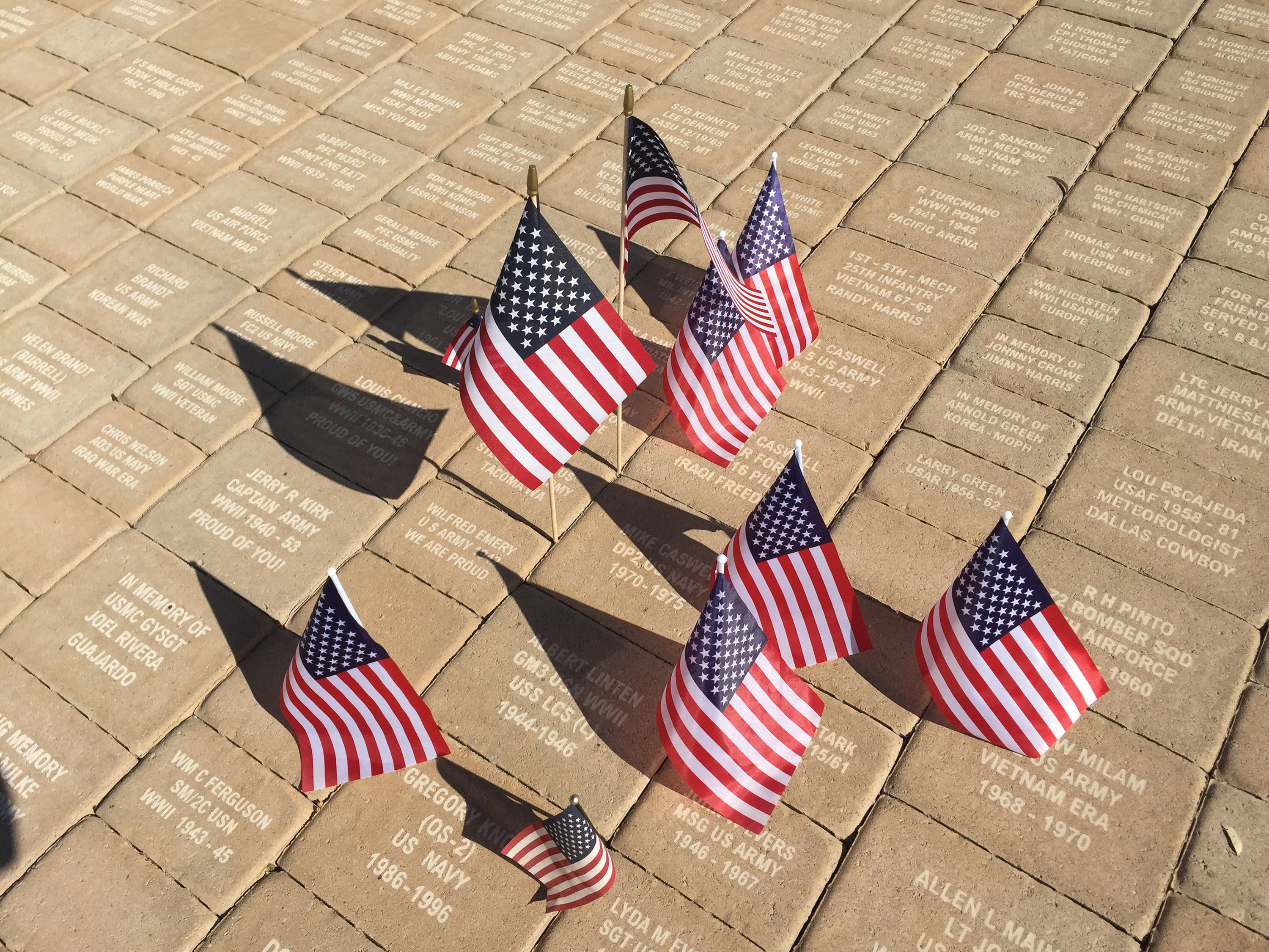 Pavers with flags