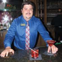 Beverage Manager Brian Cate with his signature Templeton Rye Manhattan (up or on the rocks).