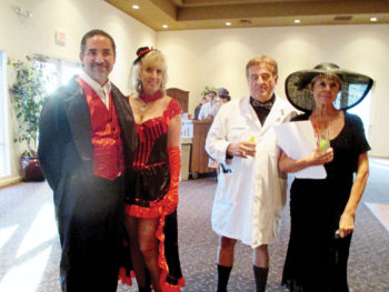 Harold J. Trumpe (Randy Corbel), Prunella Puttingout (Kim Corbel), Preston E. Peepers (Terry Berner) and Lady Lah Dee Dah (Carol Horan) pose for photos.