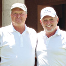 Flight One winners Bill McKinney (left) and Wayne Gearig
