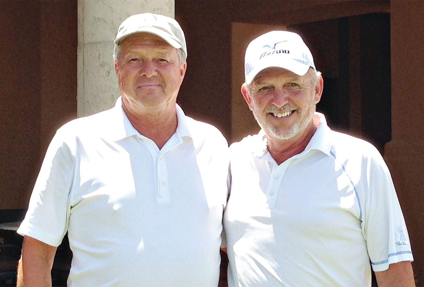 Flight One winners Bill McKinney (left) and Wayne Gearig