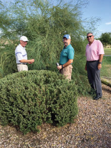 Left to right: HOA Vice President Gregg Clymer, Director of Common Area Landscaping Ron Sawyer and General Manager Bill Barnard