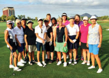 Left to right: Marilyn Reynolds, Barbara Green, Tess Braden, Pat DeMatties, Kearin Kasper, Jane Hee, Mary Falso, Carolyn Suttles, Arlene Engelbert, Monica Lee, Sue Harrison, Ellen Enright, Carol Sanders and Linda Thompson