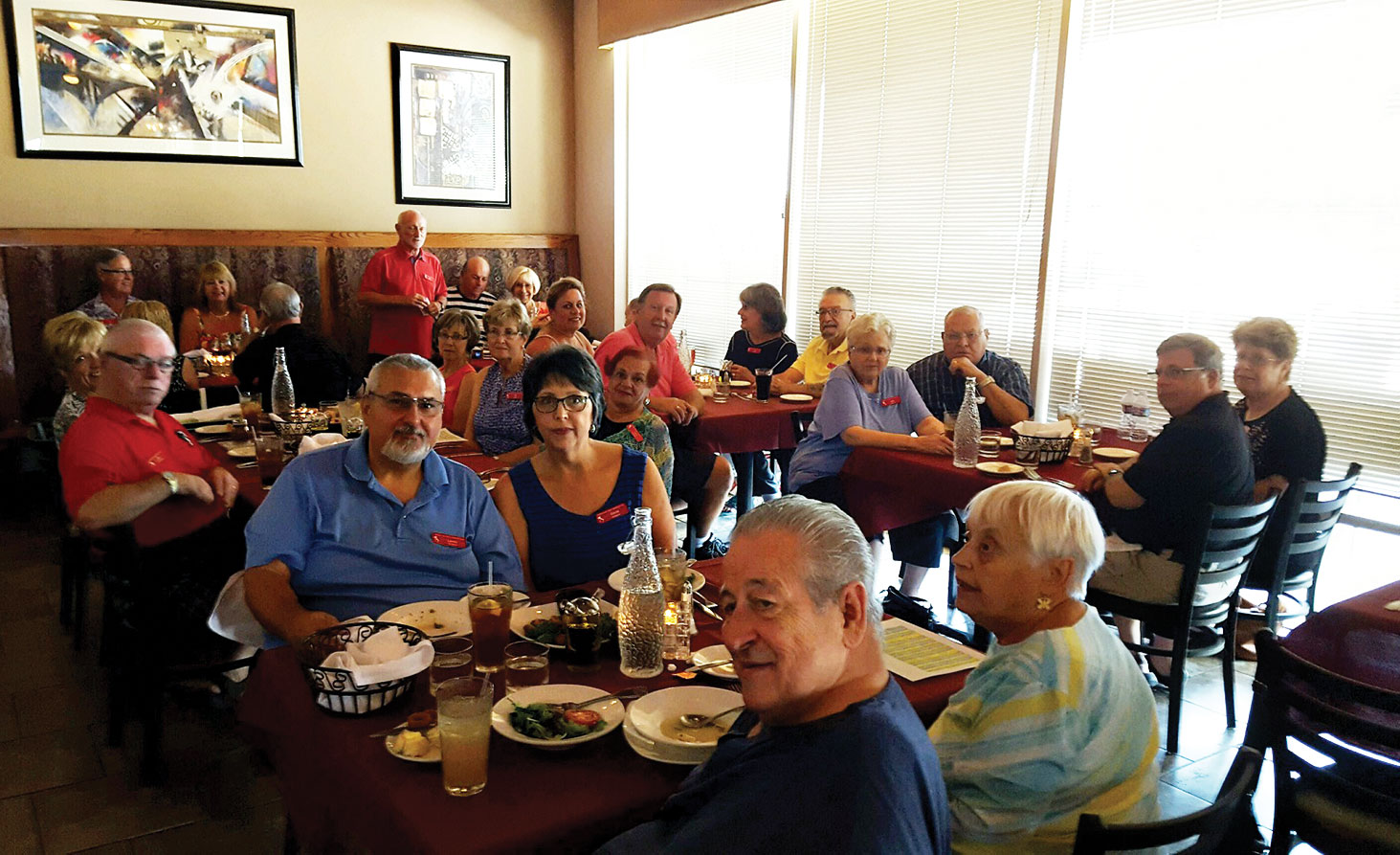 The Italian—American Club had their August luncheon meeting at the Bella Luna Italian Restaurante on Saturday, August 13, 2016. Hosting the lunch were Joe and Vera Cappiello. The meeting portion was conducted by our able President Ken Minichiello.