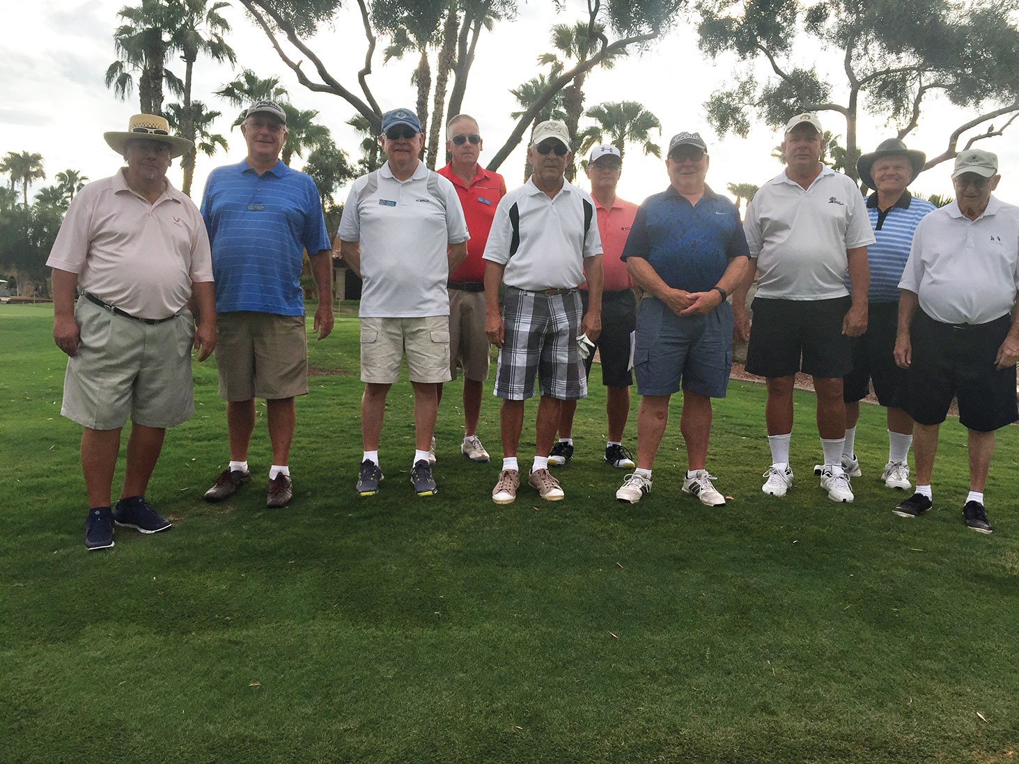 Left to right: Ray Clements, Charlie Wiley, Dave Kennedy, Chris Jeans, Dave Lanigan, Monte Page, John Craven, Randy Prinz, Greg Ray and Peter Caviolo; not in photo, Richard Rippe and Chris Mucha