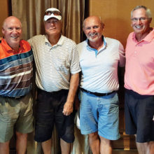 2016 AGA Gross and Senior Gross Qualifiers, left to right: John Krasnan, Rich Jesko, Wayne Gearig and John Curtin