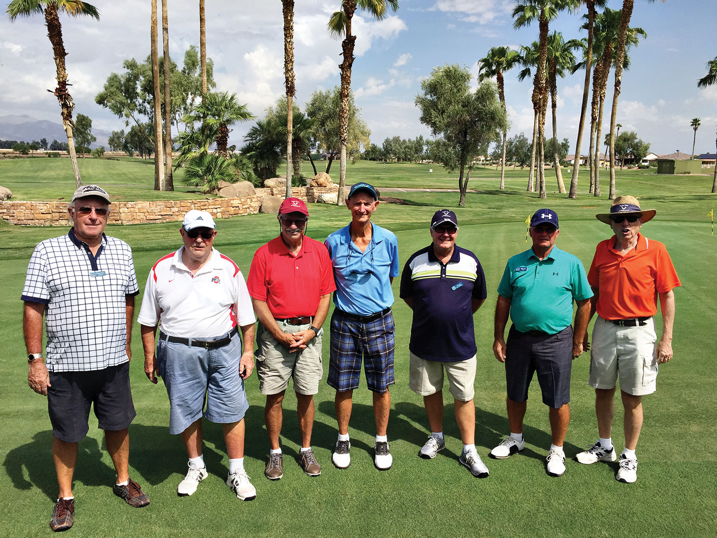 Winning Teams – August 11 Cha Cha Cha Tournament, left to right: Charlie Wiley, Jed Weisman, Clay Troxell, Rick Goodman, Trevor Ballinger, Monte Page and Rob Risden; not in photo, Dave Kennedy, N. Wisser, H. Franzone, Ron Svoboda, Kent Chu and Joe Belonax