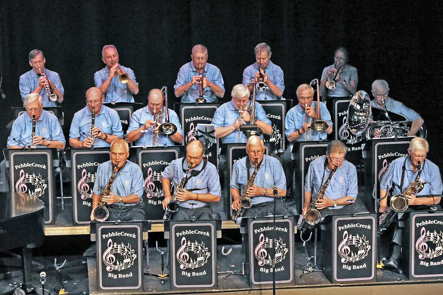 Part of the PebbleCreek Big Band in performance at last year’s Burst of Music IX