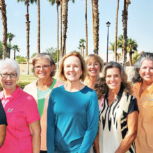 Left to right: Elaine Carlson, Barbara Chilton, Chanca Morrell, Barbara Patrow, Bonnie Relic, Marilyn Reynolds, Ellen Enright and Kathy Hubert-Wyss