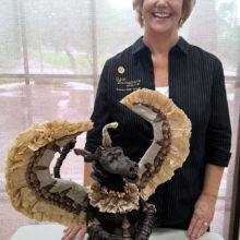 Gail Baldasare, first prize winner, with Dragon Lady