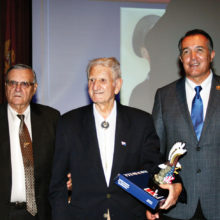 Left to right: Sheriff Joe Arpaio, 2016 Honoree Recipient Joe Bonnaville, U.S. Congressman Trent Franks