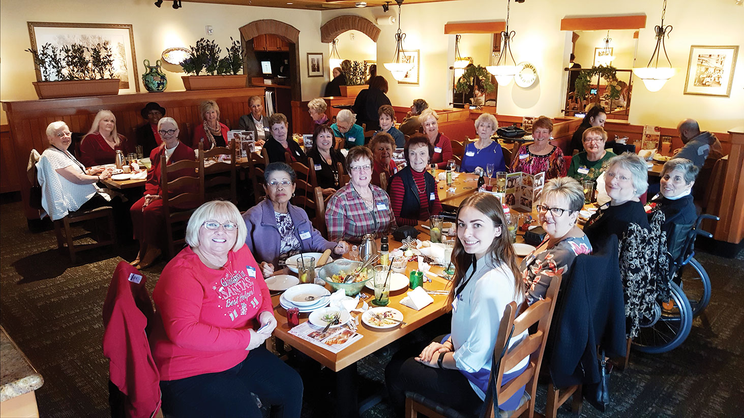 The ladies of Unit 20 enjoyed their annual Christmas luncheon at the Olive Garden.