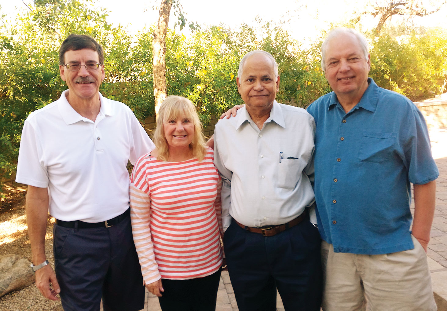 Left to right: Steve Sanderson, Kathy Bergman, Sudhakar Divakaruni and Dave Comfort