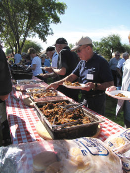 Club members have much to be thankful for, including delicious pulled-pork.