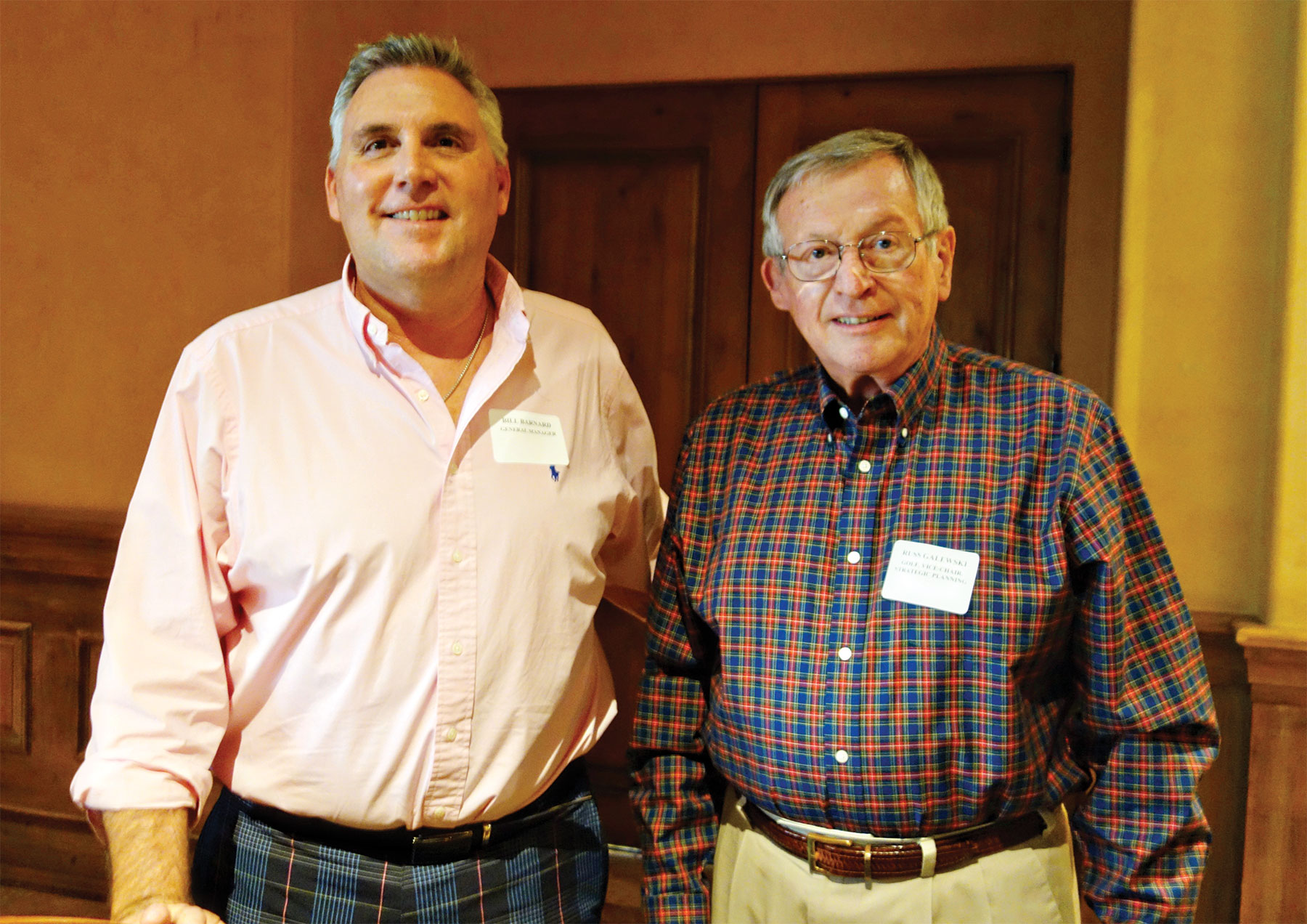General Manager Bill Barnard presented Russ Galewski with Volunteer of the Year honors.