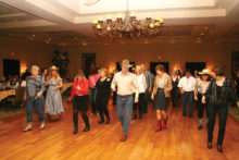 Line dancing throughout the night