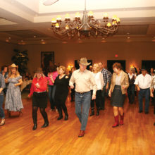 Line dancing throughout the night