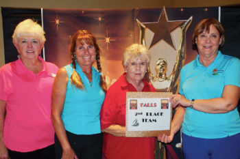 Falls Second Place — Moe Bleth (Cottonwood), Renee Chester, Chris Pires (Sun City Grand), Jane Kelly