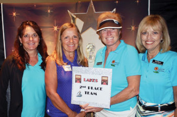 Lakes Second Place — Kelly McElroy, Cheryl Richey (Peoria Pines), Carole Schumacher, Sue Byers