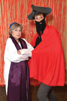 Ann Silverstein played Mordechai and Melissa Kallett dressed as Haman.