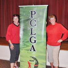 Cupid’s Divot Co-Chairs Pam Schunke (left) and Mary Falso