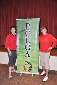 Cupid’s Divot Co-Chairs Pam Schunke (left) and Mary Falso