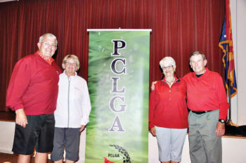 Flight 4, 1st place, left to right: David Sabourin, Patricia Sabourin, Elaine Carlson, Rich Carlson