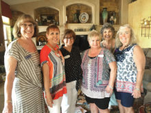Left to right: Dianne Baczynski, Diane Seeber, Janet Stash (guest), Brenda Rollogas (guest), Laurie Overson and Joanne Burch